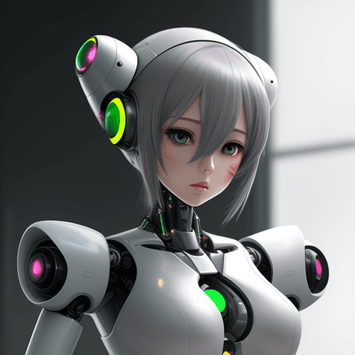 AI generated: a woman robot girl in anime