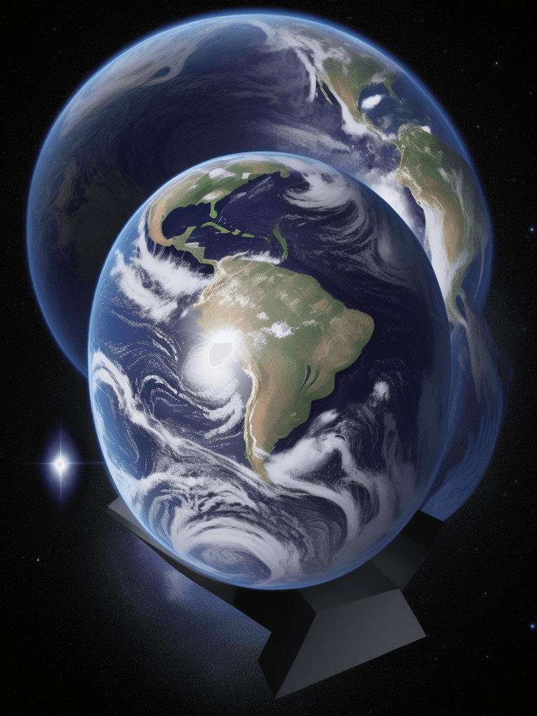 AI generated: the earth is cubic in the infinity of space --style raw --v 6