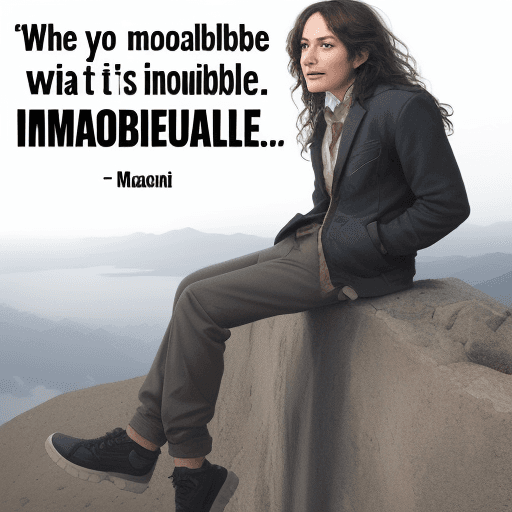 AI generated:  When you say that something is impossible, you have made it impossible. 