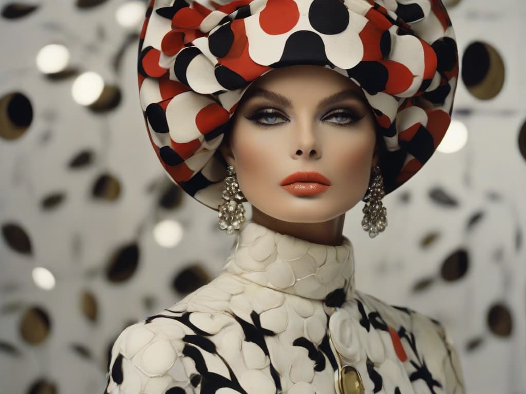 AI generated: high fashion vogue print ad, 1967, couture editorial shot, 8k archival print, by adrienn Henczné Deá...