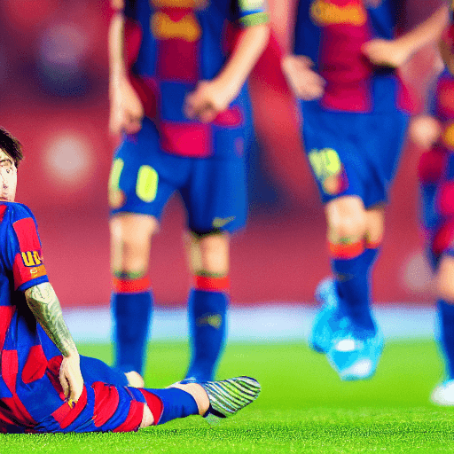 AI generated: Lionel Messi in the foreground spitting at Luis Suarez, hyper realistic image, 8k