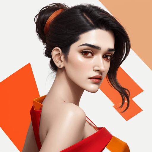 AI generated: Kriti sanon,An abstract painting of a woman with a contemporary style blending realism and abstracti...