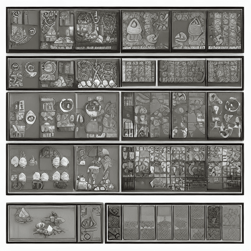 AI generated: sprite sheet, several different symmetrical 3D rendered isometric observatory game pieces, realistic...