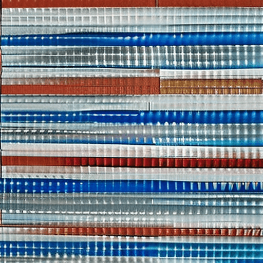AI generated: basquette rouge et blanches recouverte de peintures acrylique fluide de couleur bleus et grise ,phot...