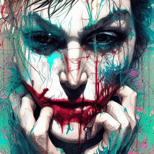 AI generated: Joker| centered| key visual| intricate| highly detailed| breathtaking beauty| precise lineart| vibra...