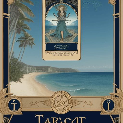 AI generated: tarot cards near the sea