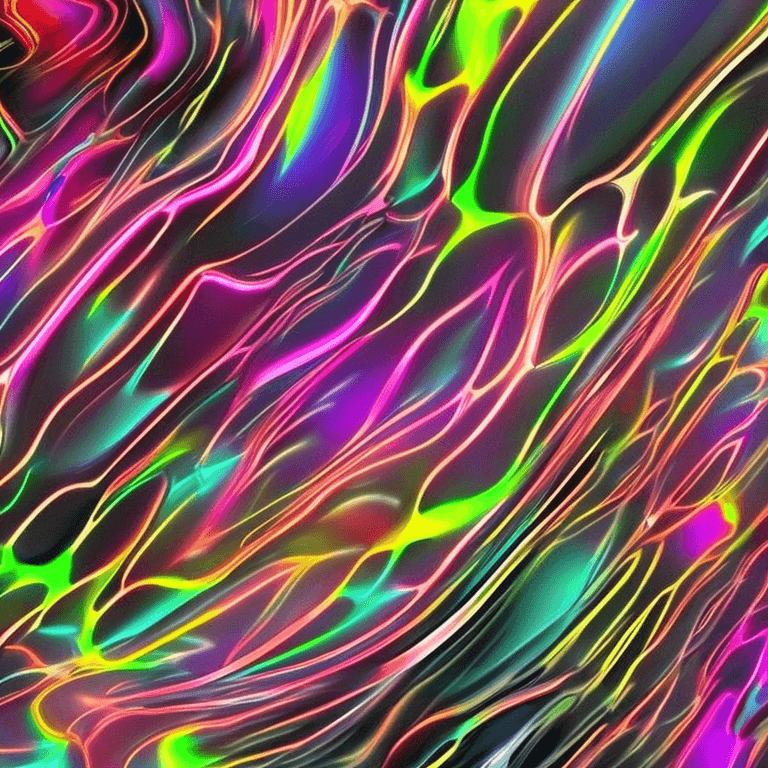 AI generated: neon colors melting together, realistic, neon colors, abstract, darkness.