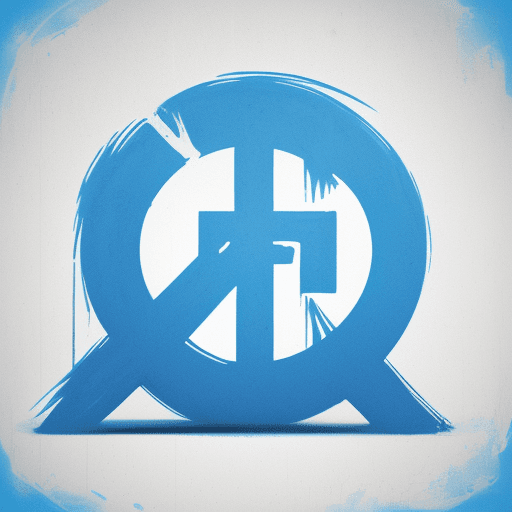 AI generated: Un logotipo con las letras FF, las letras en color azul intenso, con un fondo en color blanco y que ...