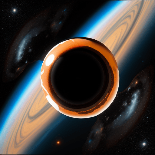 AI generated: Comic style planet made out of beer seen from space 