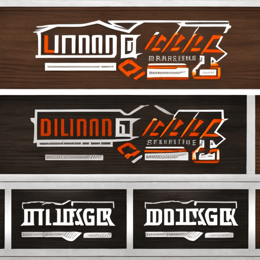 AI generated: Logotype for wood broker company, orange and dark grey colors