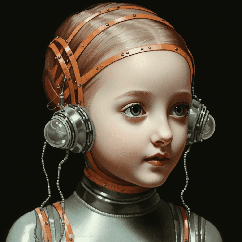 AI generated: Artificial intelligence and the space wanderer, the lost planet, an unusual background of bizarre co...