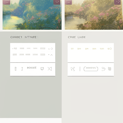 AI generated: /imagine prompt: UI UX interface design side by side Behance Impressionism Arts and Crafts creative ...