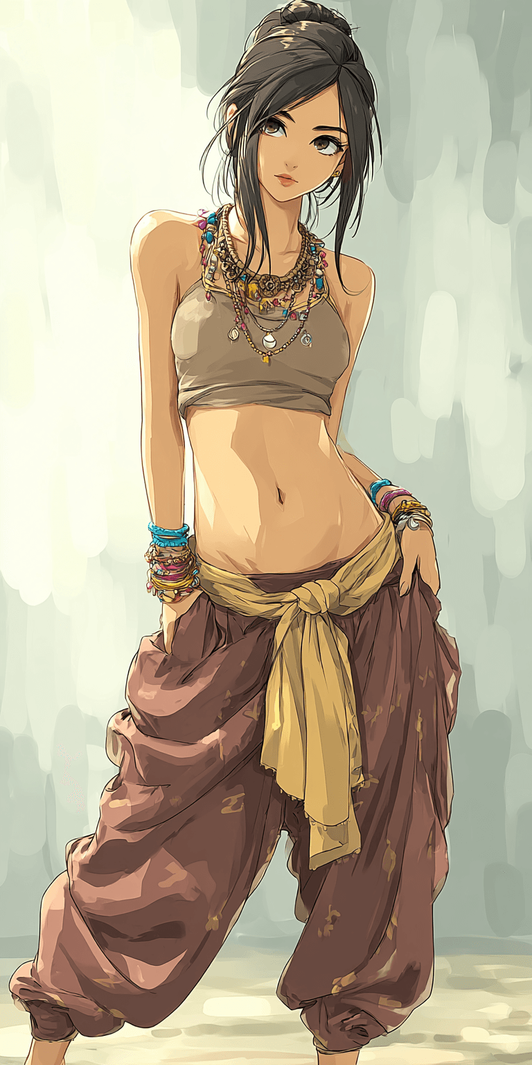 AI generated: a drawing of a woman, in the style of reimagined fashion art, Caravaggesque, distinct framing --chao...