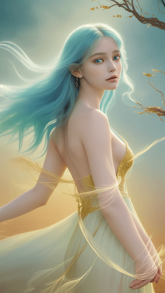 AI generated: vibrant colors, natural lighting, mystical atmosphere, fantasy theme, ethereal beauty, delicate feat...