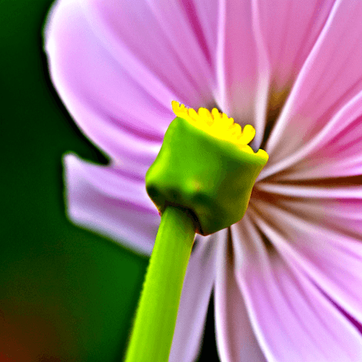 AI generated:  tip of a flower stem with a small bud 