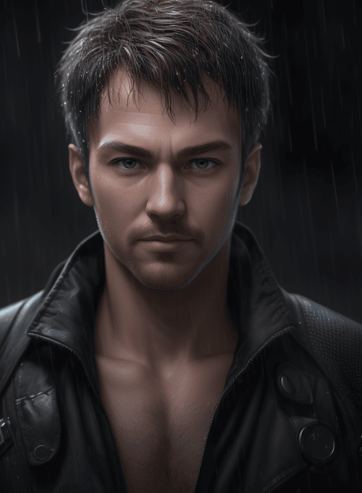 AI generated: 8K, (masterpiece*high detailed*highres), (portrait shot), sharp focus, soft lighting, ((ADULT MAN GA...