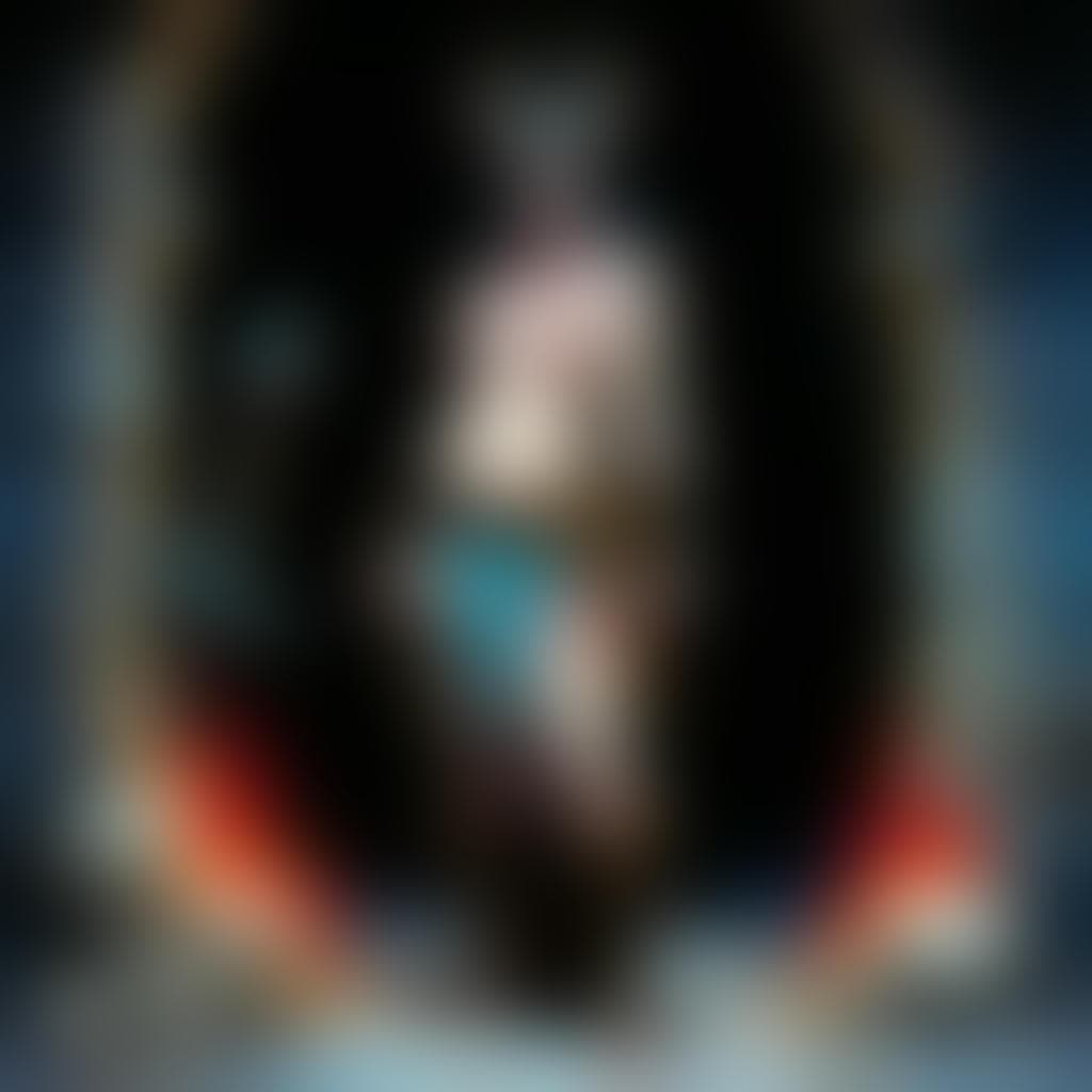 AI generated: Full body shot of a young beautiful curvy female European horned woman villains in loincloth and lea...