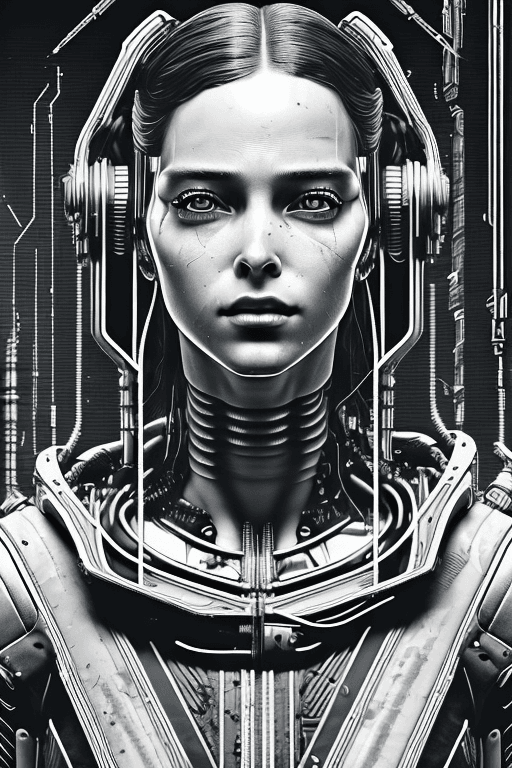 AI generated: mdjrny style| cyberpunk female soldier| cyberpunk 2077| cyberpunk| sci-fi| intricate| precise linear...