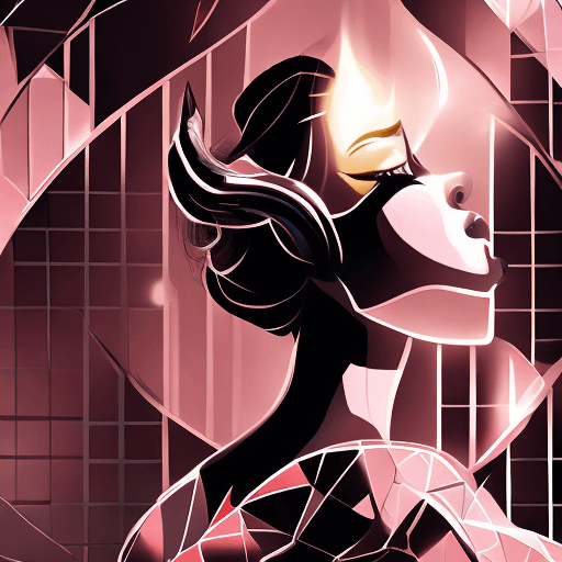 AI generated: a woman looking at the light, in the style of sandara tang, smooth curves, dark & explosive, poolcor...