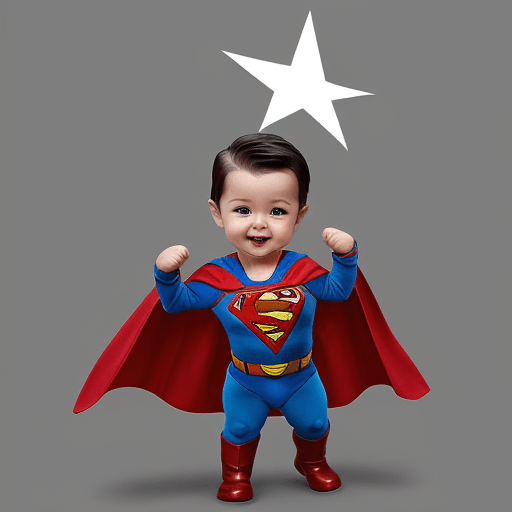AI generated: cute DC hero baby superman --v 5.2