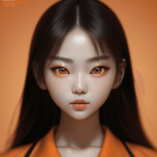 AI generated: photography, orange hue, highly detailed, eye focus, korean woman model, look a like hansohee, sharp...