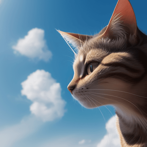 AI generated: un gato en el cielo 
