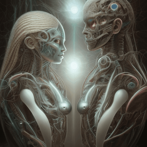 AI generated: A = (bh )/2, CGI, Concept Art, Digital Art, Surrealist, biological, anatomical, very highly detailed...