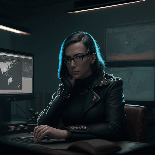 AI generated: A photo-realistic image portraying a person using OSINT techniques to verify misinformation, inspire...