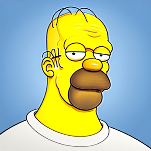 AI generated: Picasso style portrait of Homer Simpson
