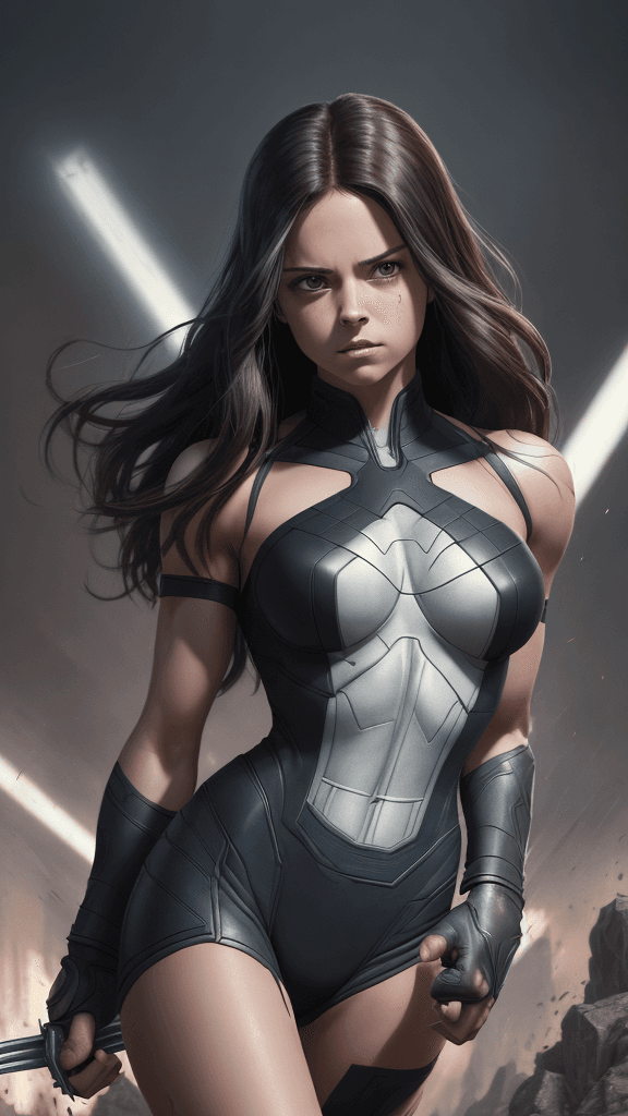 AI generated: (best quality, master:1.5) 16k HDR, Marvel Entertainment Art by, Wolverine (AKA Laura Kinney, X-23) ...