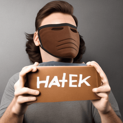 AI generated: A man with brown hair, an ordinary mask on his face, and YouTube is written on the mask