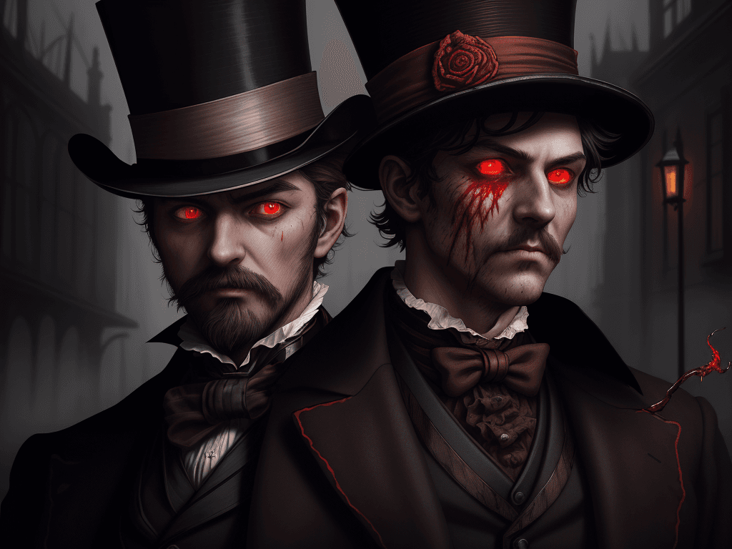 AI generated: (masterpiece of the highest quality:1.2), (ultra detailed), 1man, detailed face, glowing red eyes, b...