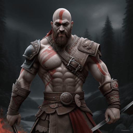 AI generated: Kratos from Russia,4 k,ultra HD 