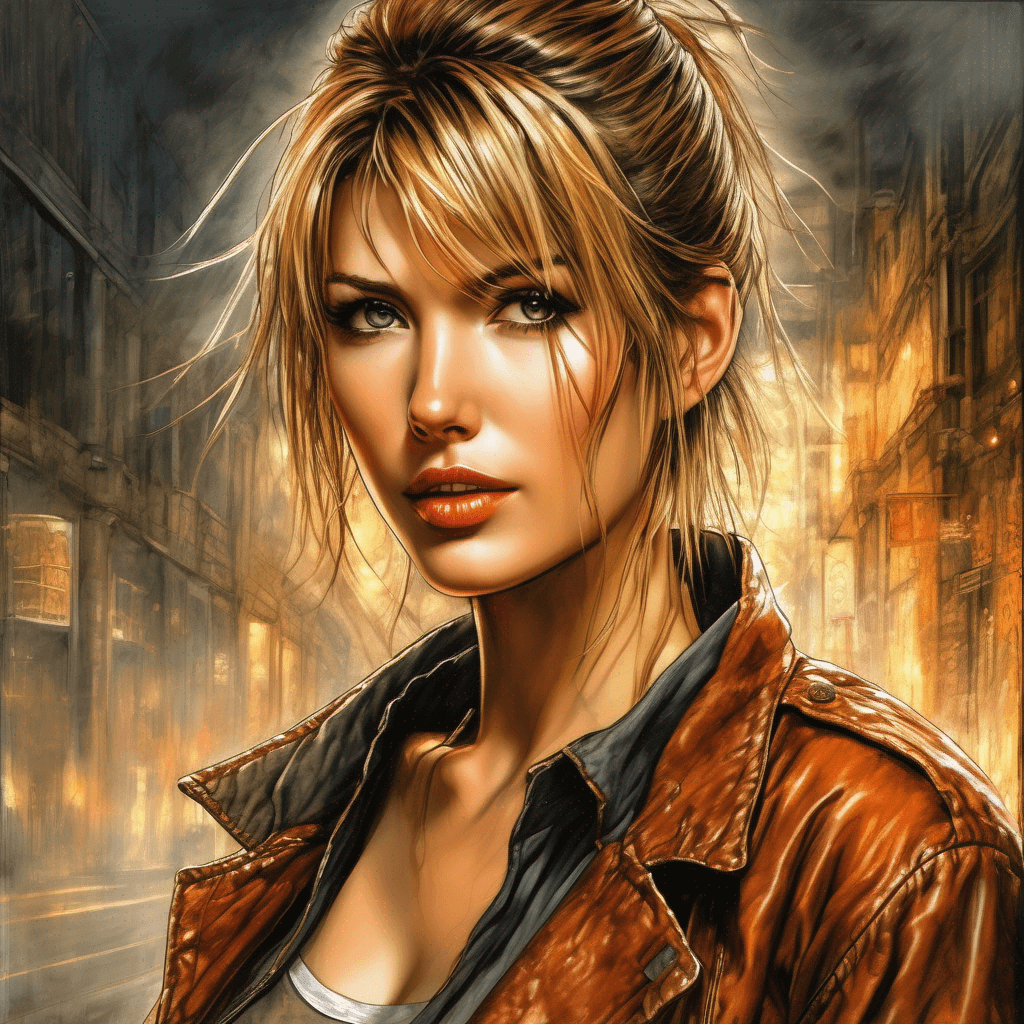 AI generated: A portrait of an attractive retro style female explorer, wearing a vintage stylish, distressed jacke...