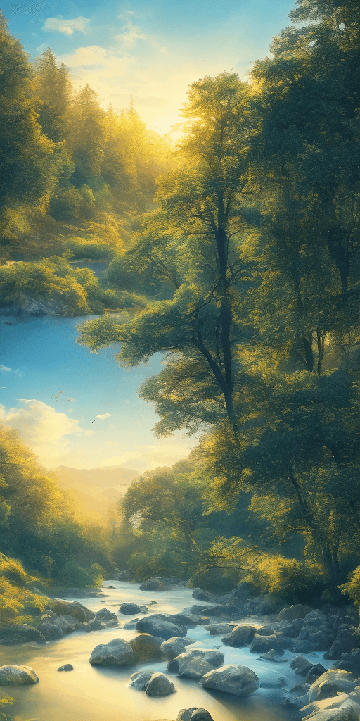 AI generated: Calm weather, sunny landscape, cinematic, 8k, detailed, realistic photo, --ar 828:1792 --q 2 --upbet...