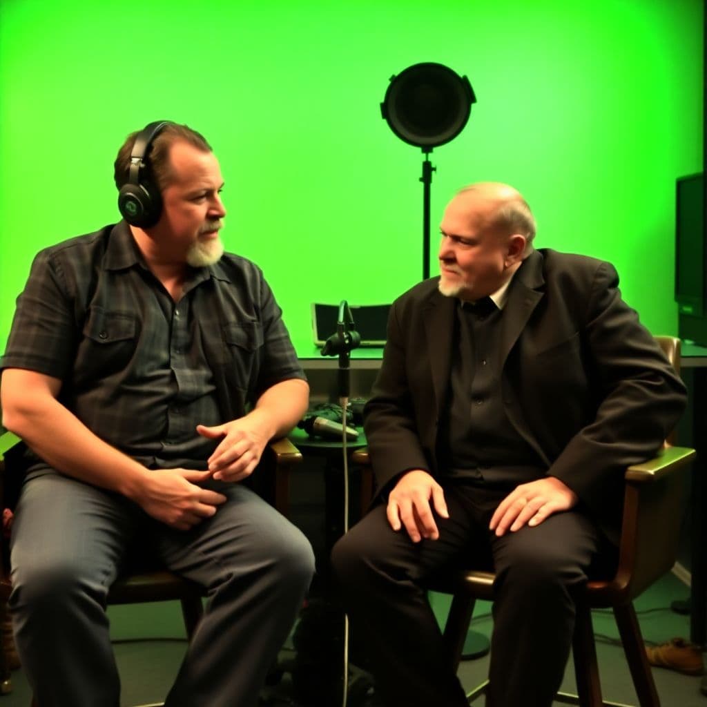 AI generated: Joe Rogan on set with adolf hitler