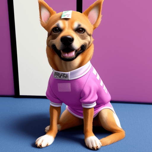 AI generated: UNA PERRO VESTIDO DE KEN 