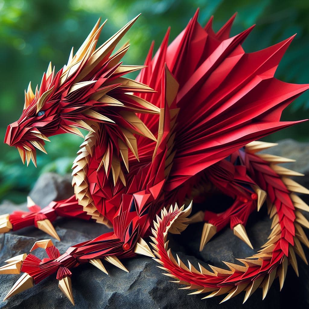 AI generated: origami dragon
