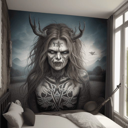 AI generated: walltattoo Wacken 