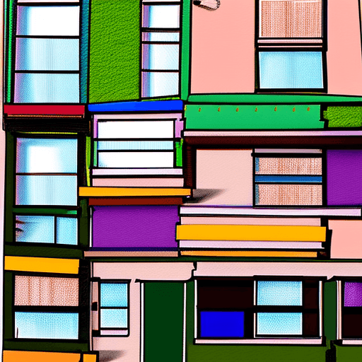 AI generated: Reimagine Basquiat to create a tall apartment complex in bengaluru using his painting style to cover...
