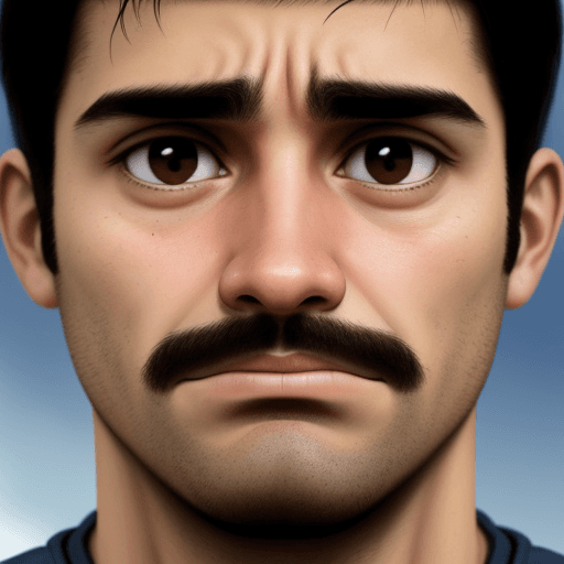 AI generated: a simple cartoon of a .Close-up of Juan: His face shows a mix of fear and hope, the weight of his de...
