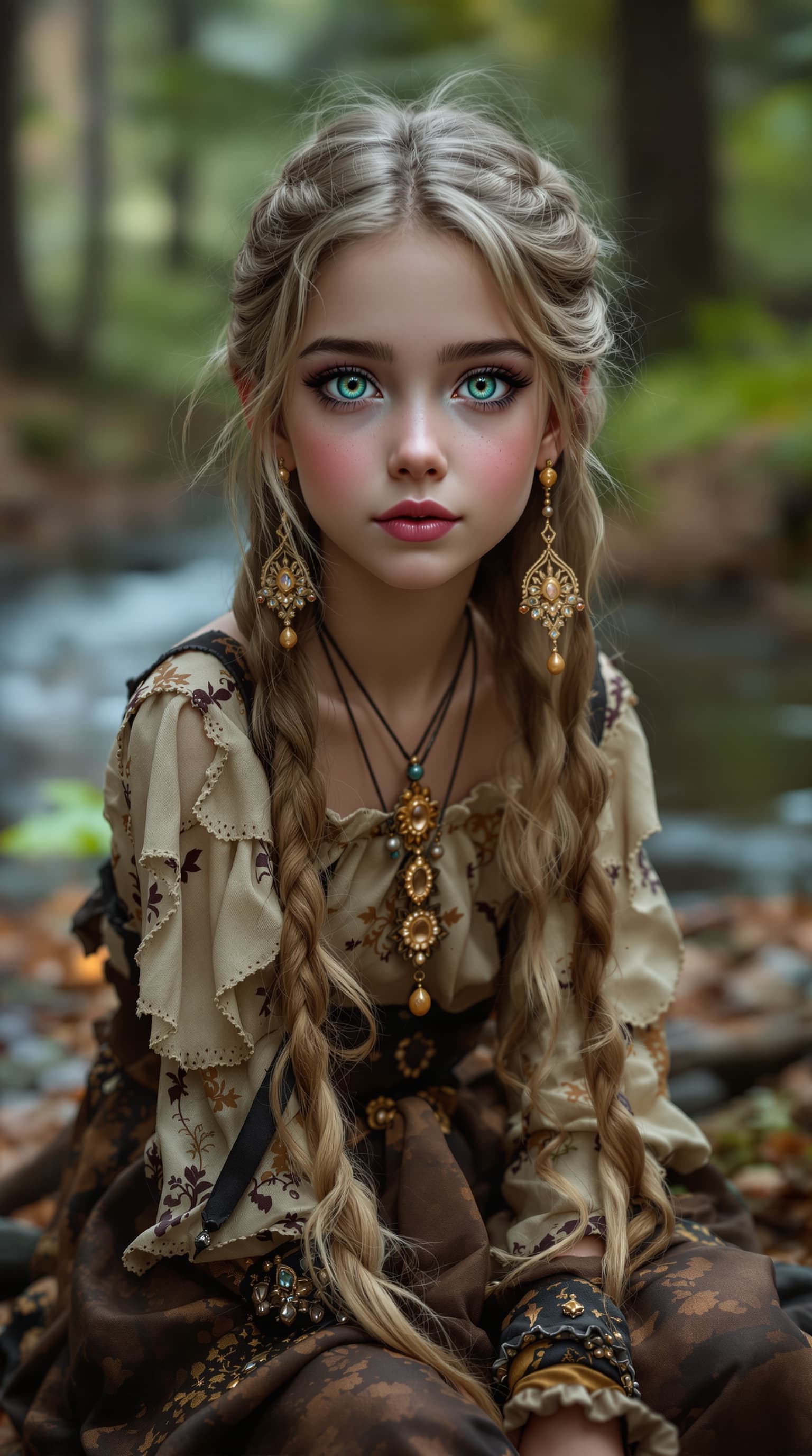 AI generated: A professional photograph captures one of the most beautiful third-grade girls in the world, a Trans...