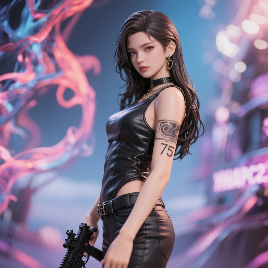 AI generated: woman posing --chaos 75 --ar 1:2 --profile yruxpc2 --stylize 750