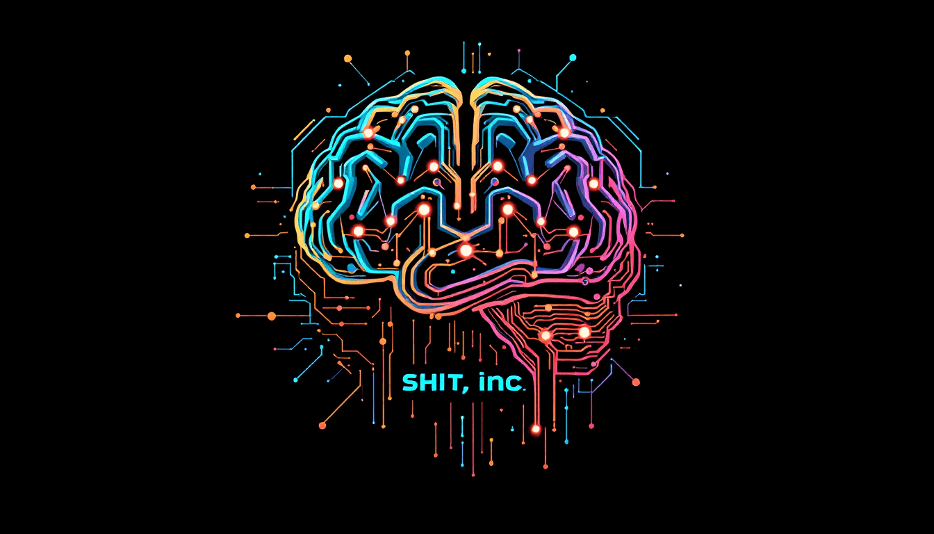 AI generated: A HIGHTECH BRAIN THEME LOGO FOR COMPANY NAMED "SHIT, INC"