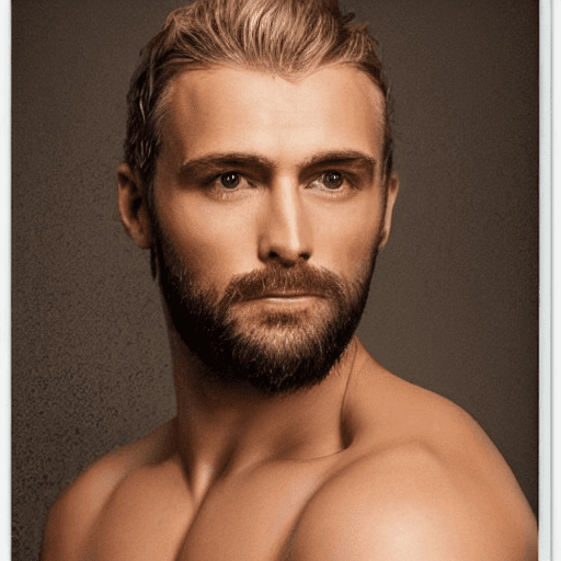 AI generated: 150mm portrait prompts, perfect face, A beautiful man with an oval face with a hawk nose.  High fore...
