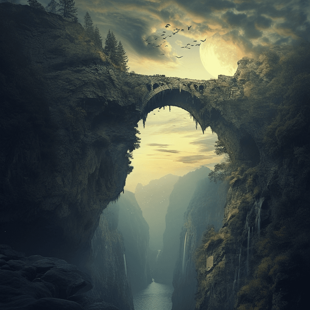 AI generated: Bridge Between Life and Death