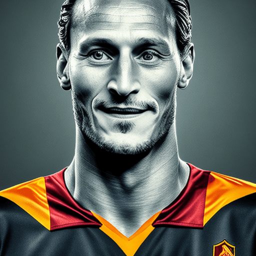 AI generated: A portrait of Francesco Totti masked as Joker