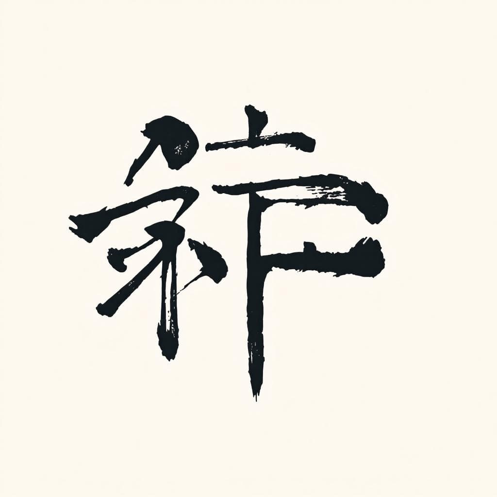 AI generated: Generate image of the Japanese character 匠, written in an artistic way, resembling the traditional J...