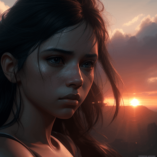 AI generated: Photo of a ultra realistic latin girl, dramatic light, pale sunrise, cinematic lighting, battered, l...
