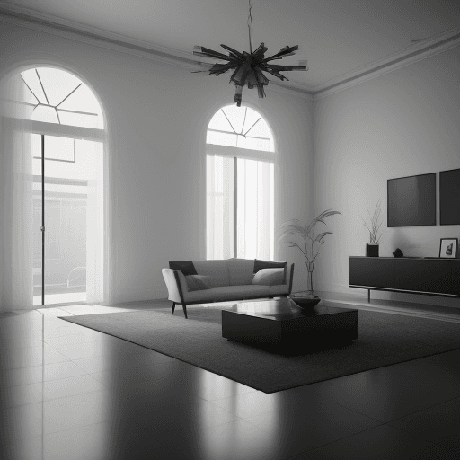 AI generated: Craft a minimalist yet powerful visual conveying the idea 'ARTTIC INTERIOR DESIGN.' Utilize Octane R...